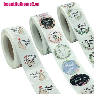 Cuộn 500 Nhãn Dán In "Thank you" Bằng Tay