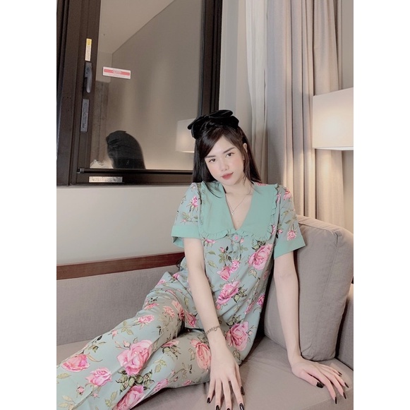 Bộ L.v Bèo Tay Ngắn  ❤Lụa Mango Cao Cấp !