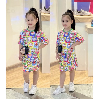 [11-22kg] Đầm suông thun lạnh bé gái
