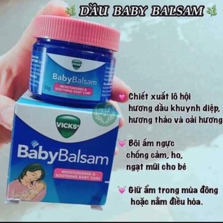 TT Dầu bôi ấm ngực Vicks Baby Balsam bôi ấm ngực cho bé NL