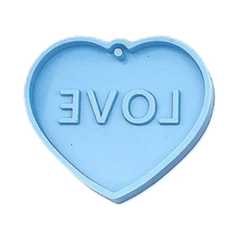 Khuôn Silicone Hình Trái Tim Làm Móc Khóa