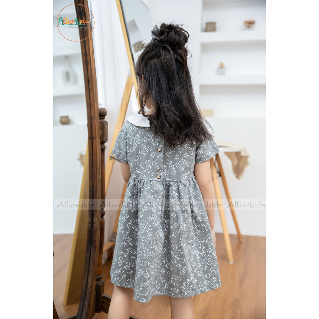 Váy cho bé gái ALBER KIDS Dáng Xòe Vintage NaLa Dress Họa Tiết Hoa Nhí [V01]