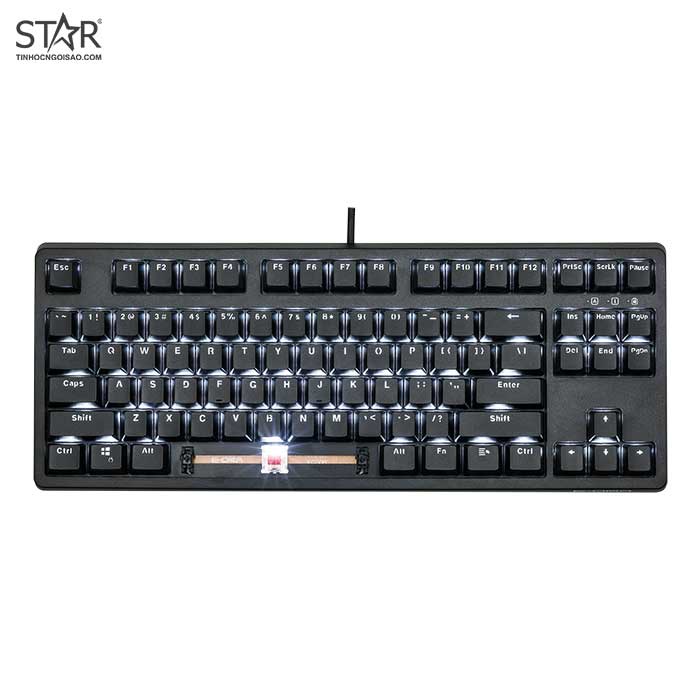 Bàn Phím Cơ EDra EK387 Gateron TKL Brown Switch (Đen)