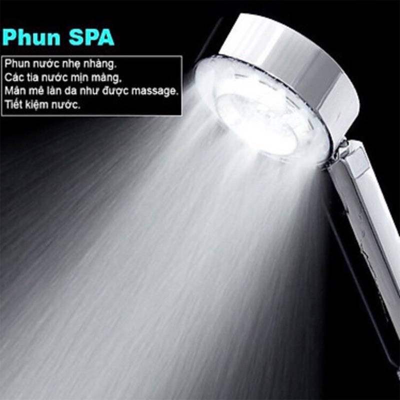 Vòi Sen 2 Mặt 2 Chức Năng Phun Sương, Phun Mưa, Có Ngăn Chứa Dầu Gội, Điều Chỉnh Dễ Dàng