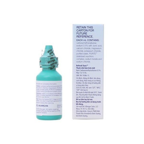 [GIÁ GỐC] Nhỏ mắt Refresh Tears Lubricant Eye Drops chai 15ml