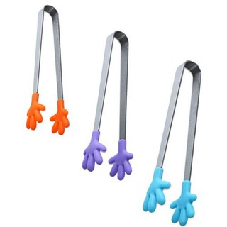 Kẹp inox tập gắn bàn tay, hình thù ngộ nghĩnh gắp pompom an toàn chống trượt