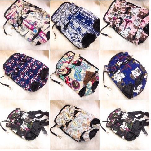 Địu chó mèo - chất liệu vải cao cấp - nhiều màu sắc