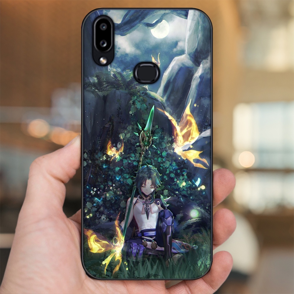 Ốp lưng Samsung A10S viền đen in hình Xiao Genshin Impact