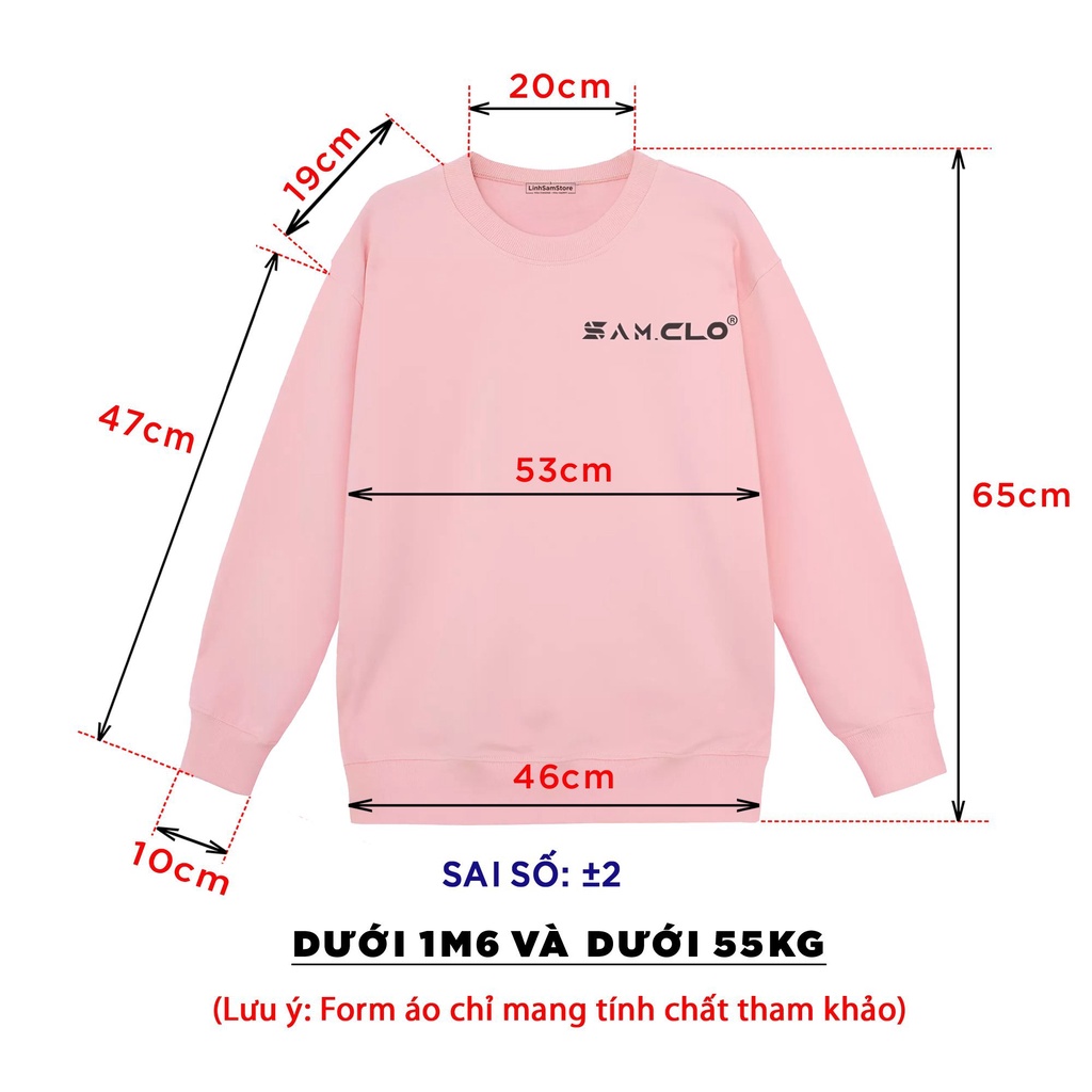 Áo SWEATER nữ SAM CLO hoodie không mũ NỈ 1 LỚP tay dài thu đông freesize dáng unisex in hình vịt donal chữ MAEEIGNST | BigBuy360 - bigbuy360.vn