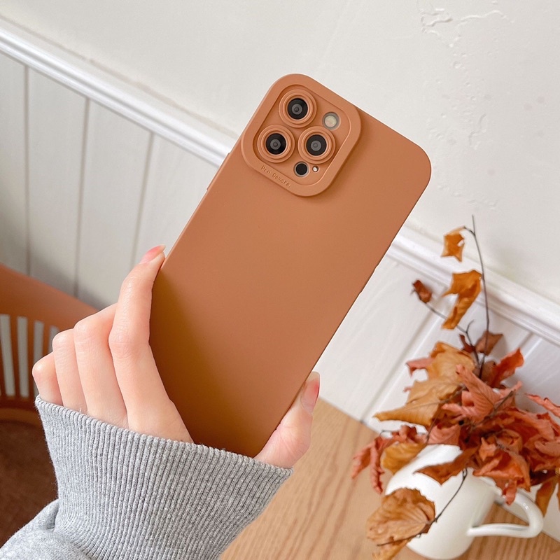 (SIÊU RẺ) Ốp lưng iphone trơn lì procam hồng mint nâu 7plus/8/8plus/x/xr/xs/11/12/13/pro/max/plus/promax