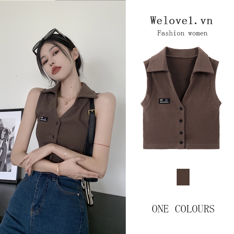 Áo Thun Không Tay Cổ POLO Thời Trang Sành Điệu Cho Nữ