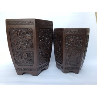 Chậu lục giác gốm Tàu