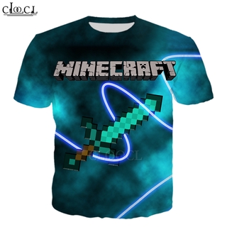 Áo Thun Tay Ngắn In Hình Game Minecraft 3d Cá Tính Cho Nam