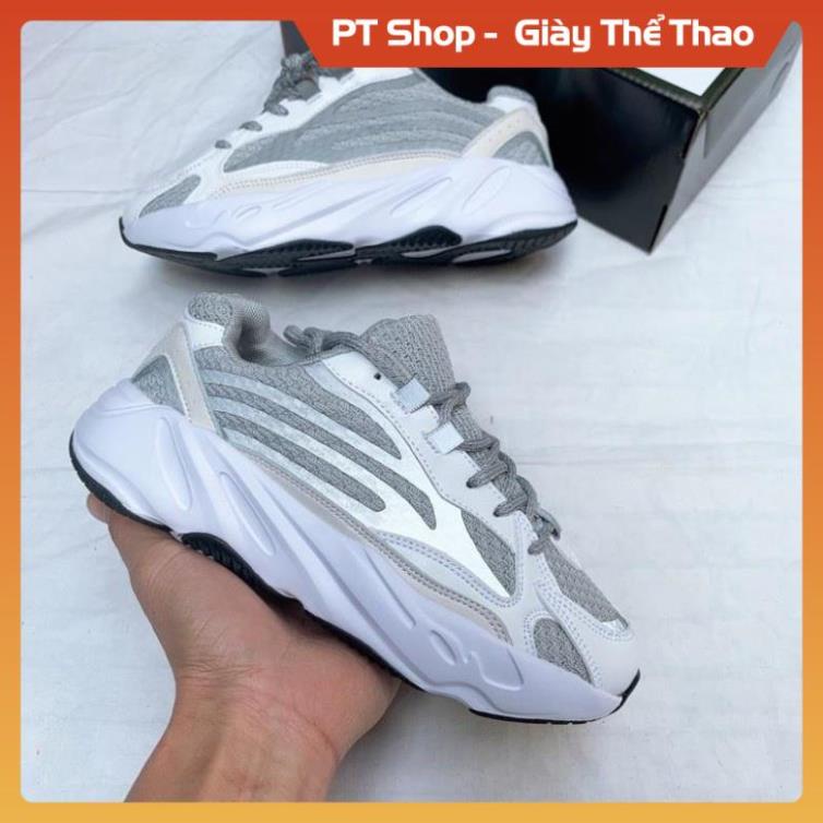 [FreeShip + Hàng Tốt] Giày thể thao Sneaker YZ 700 V2 Static phản quang trắng xám phản quang Sịn Sò