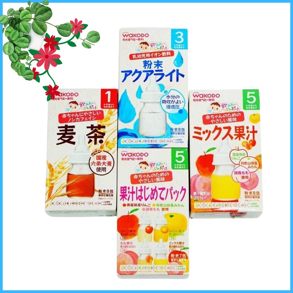 Trà Hoa Quả Wakodo Nhật Bản cho Bé Ăn dặm [DATE T8/2023] SHOP MẸ KHOAI