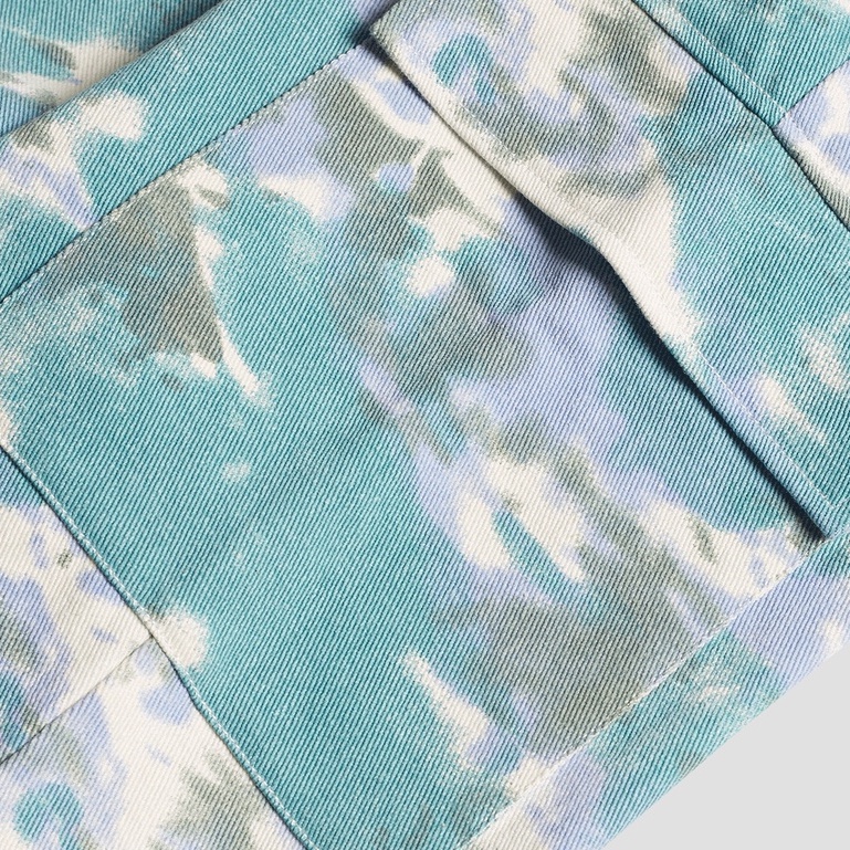 Quần khaki túi hộp ống suông local brand Clownz Patchy Cargo unisex form rộng nam nữ, wash loang