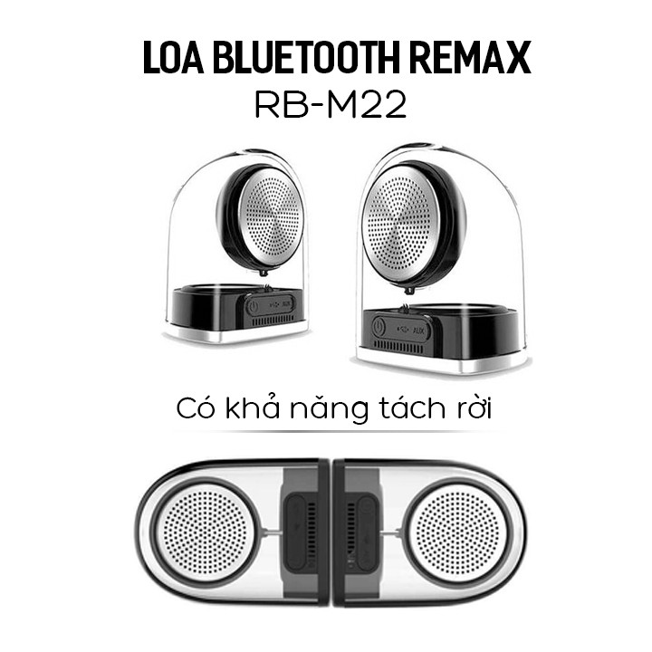 Loa Bluetooth True Wireless Remax RB-M22 2 loa rời công suất 3W*2