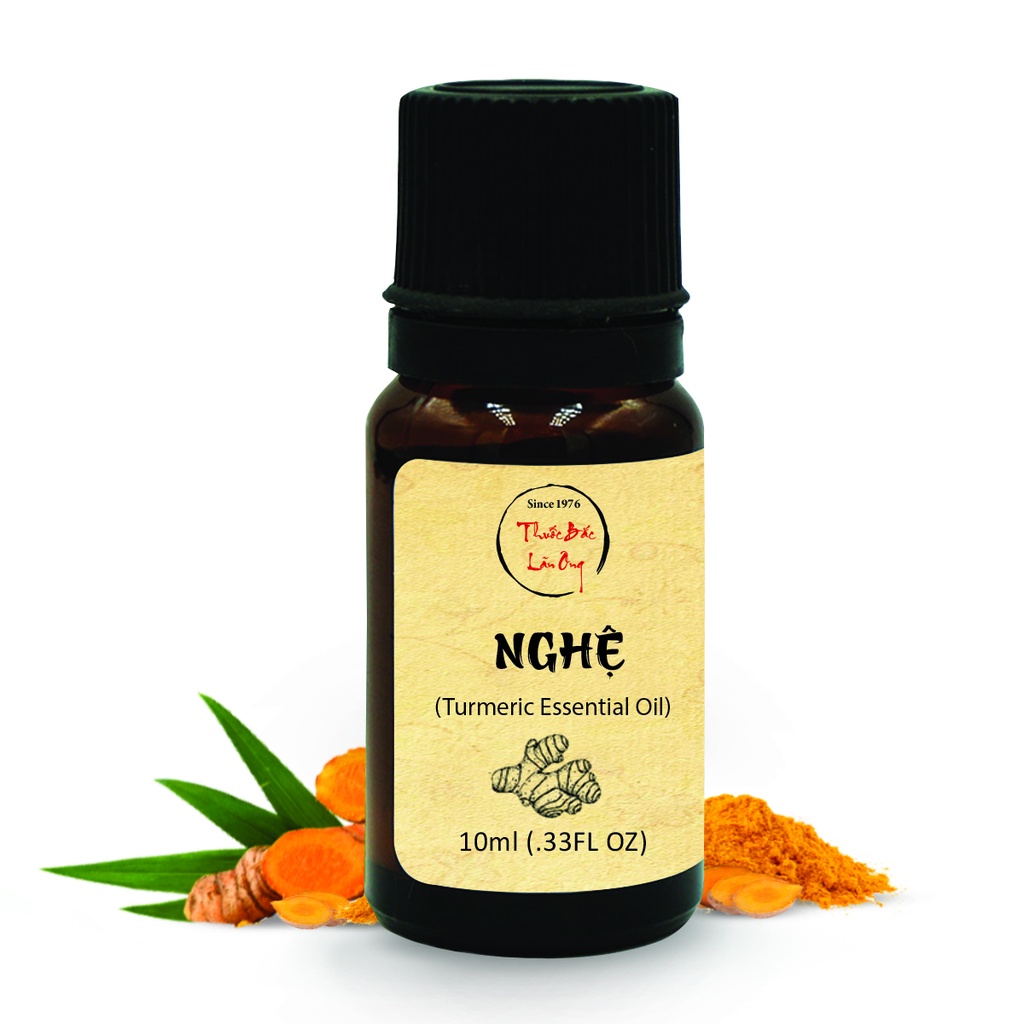 Tinh dầu Nghệ 20ml, sáng da, mờ nám, sẹo thâm, vết chân chim, đồi mồi - Thuốc Bắc Lãn Ông