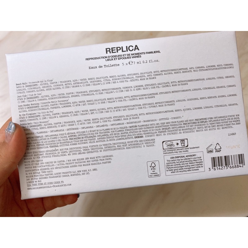 Nước hoa Replica/Maison Margiela Beach lWalk, JazzClub, SundayMorning, Fireplay, BubbleBath mini 7ML