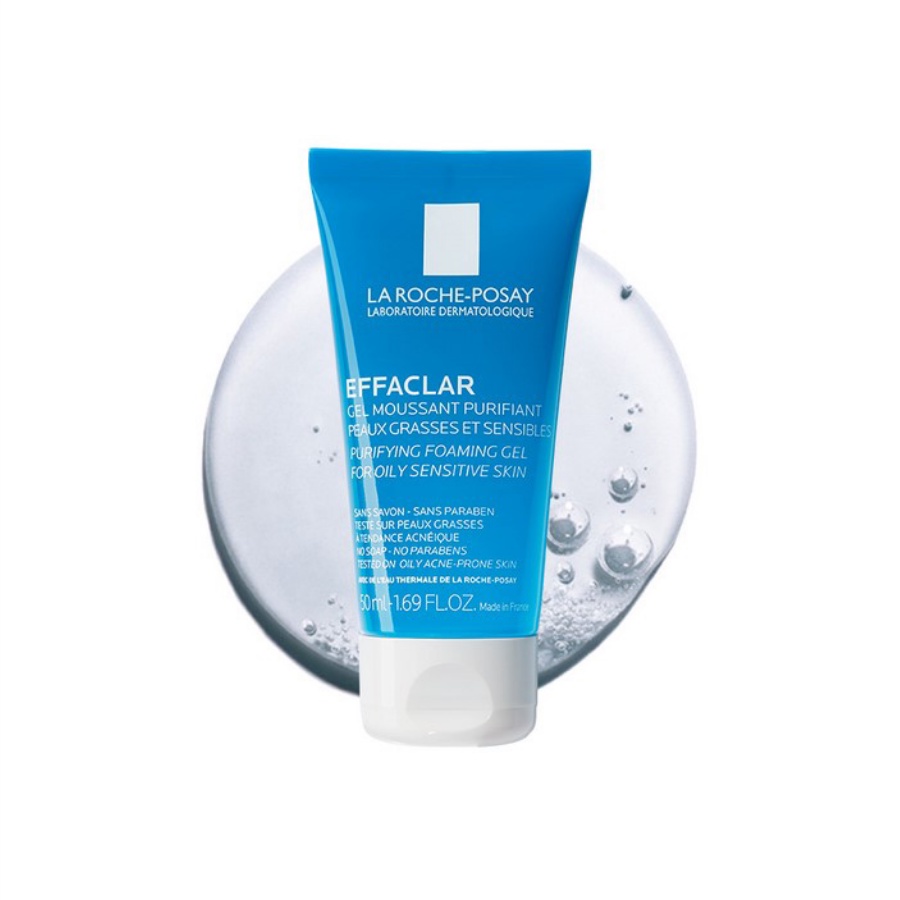 Sữa rửa mặt La RoChe Posay Effaclar dành cho da dầu mụn  nhạy cảm 50ml nội địa Pháp