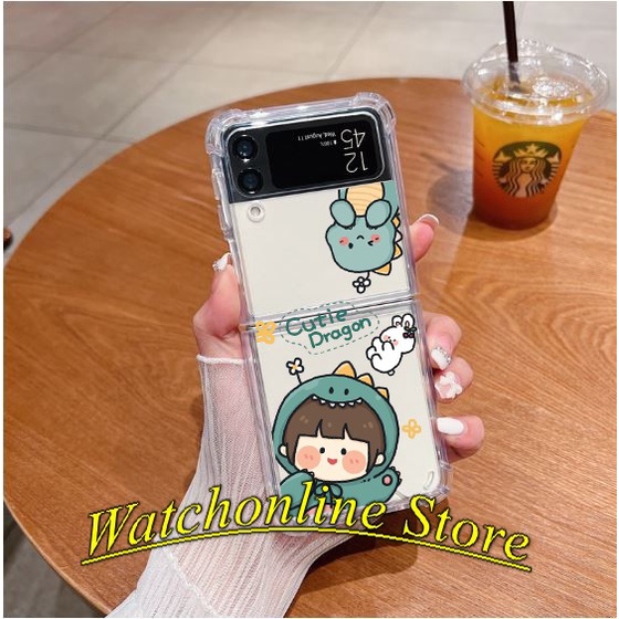 Ốp lưng chống va đập in Q 2 cho Samsung Galaxy Z Flip4 5G / Z Flip 4 / Z Flip3 5G / Z Flip 3