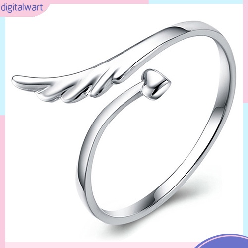 Nhẫn mạ bạc hình cánh thiên thần xinh xắn