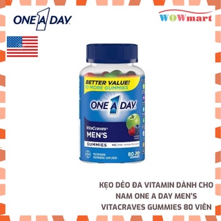 Kẹo dẻo đa Vitamin dành cho nam One a Day Men’s Vitacraves Gummies 80 viên