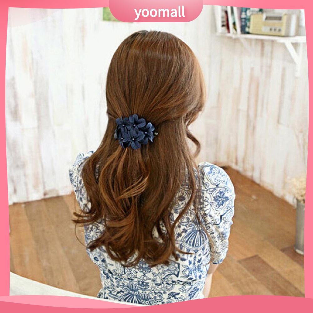Kẹp tóc đính hoa xinh xắn dành cho nữ