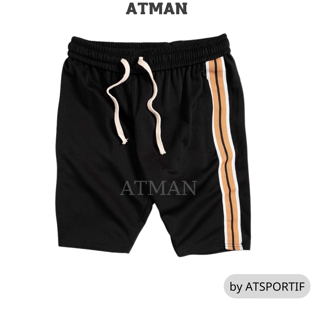 Quần Short Đùi Nam Nữ ATMAN Chất Liệu Nỉ Chất Mát Mẻ, Trẻ Trung mẫu viền màu
