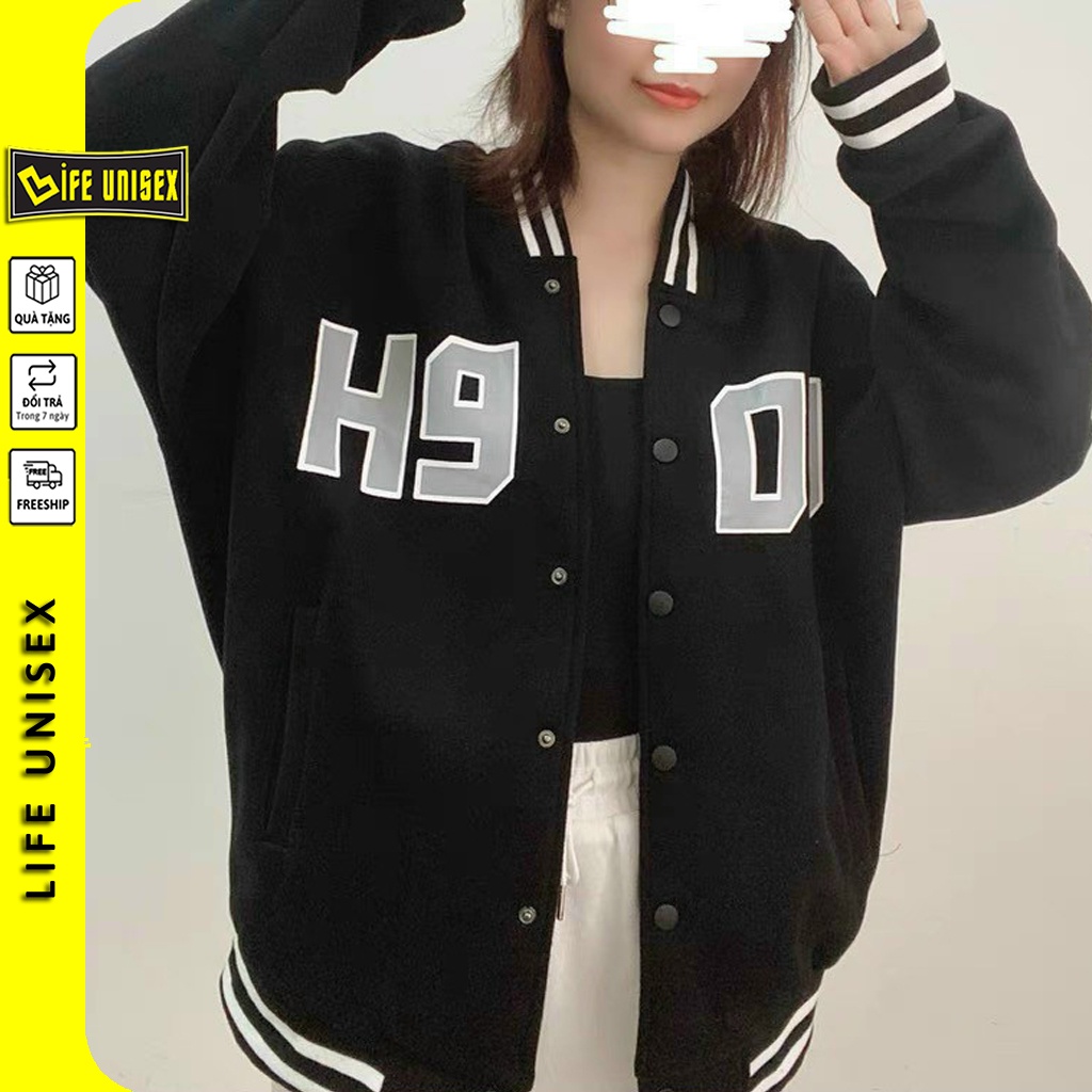 Áo Khoác Dù Nam Nữ 2 Lớp bomber H9 09 Unisex Mặc Cặp Form Rộng, Áo Khoác Gió Bomber Chống Nắng Ulzzang