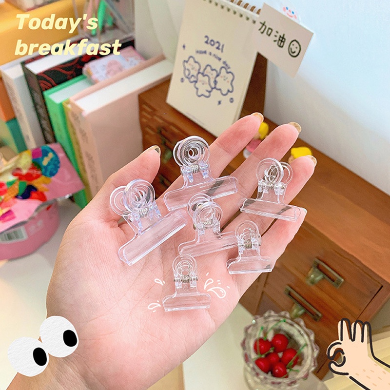 Kẹp Nhựa Trong Suốt Đuôi Dài Sáng Tạo Tiện Dụng Cho Văn Phòng