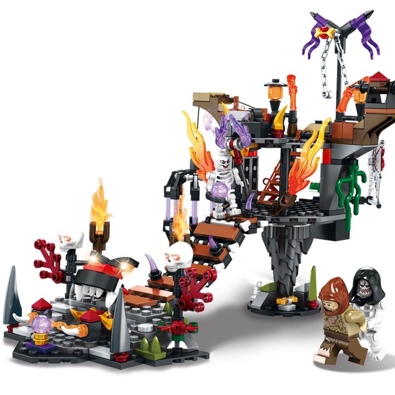 Lắp ráp mô hình lego SD 3351 Chronicles of the Ghostly Tribe Ghost Tribes Bàn Thờ Của Bộ Lạc Tử Thần 349 khối