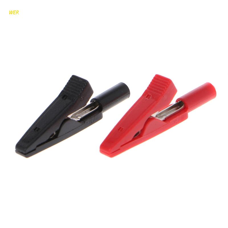 Bộ 2 Đầu Dò Kẹp Cá Sấu 2mm Màu Đỏ / Đen