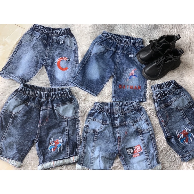 Quần Lửng Jean, quần bò cho bé trai từ 8-20kg kèm ảnh thật shop tự chụp