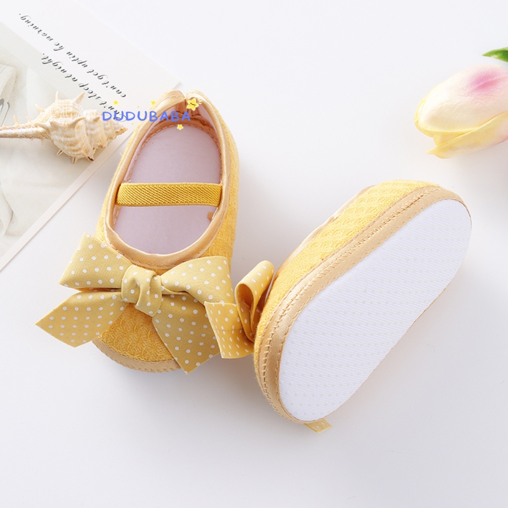 Giày Búp Bê Đính Nơ Chống Trượt Thời Trang Cho Bé Gái