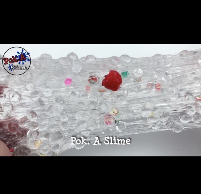 Slime Fruit Punch - chất slime trong fishbowl (crunchy fishbowl clear slime)