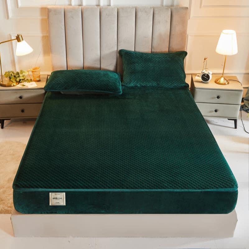 Ga gối nỉ nhung trần bông con ong cao cấp mềm mịn