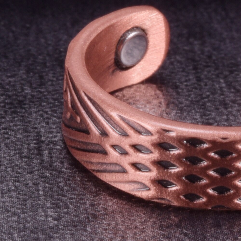 Nhẫn từ tính bằng đồng nguyên chất 6mm thời trang nam nữ