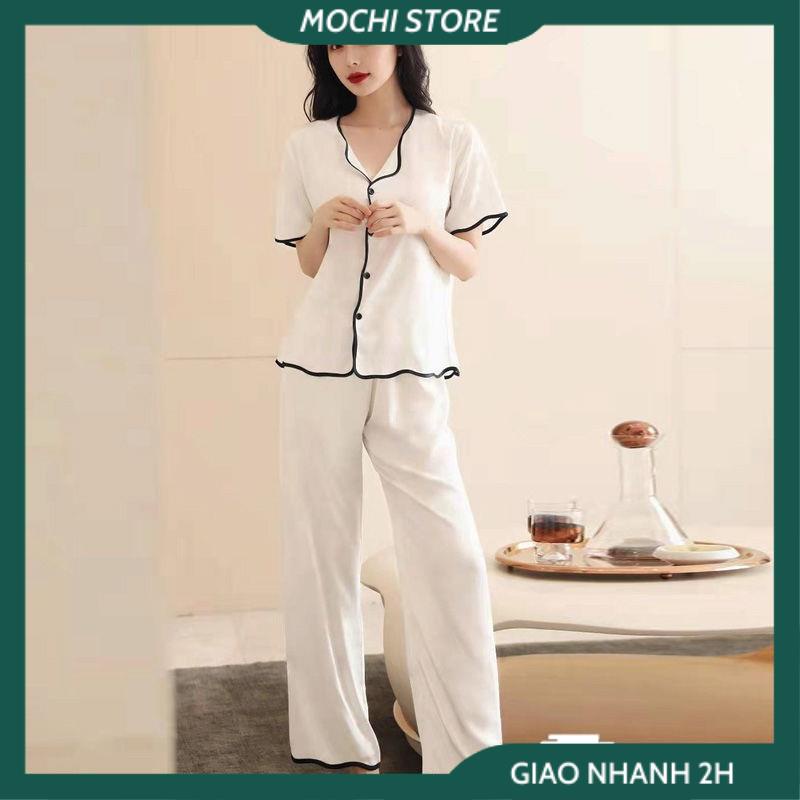 Váy Ngủ, Đồ Bộ Pijama Nữ Chất Lụa Satin Màu Trơn Form Dáng Rộng Đồ Lụa Mặc Nhà Cho Bạn Nữ. | BigBuy360 - bigbuy360.vn