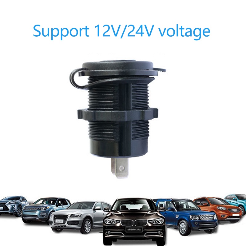 Cục Sạc Nhanh QC3.0 USB Vôn Kế Có Công Tắc Bật / Tắt Có Đèn LED Cho Xe Hơi / Xe Máy 12V / 24V