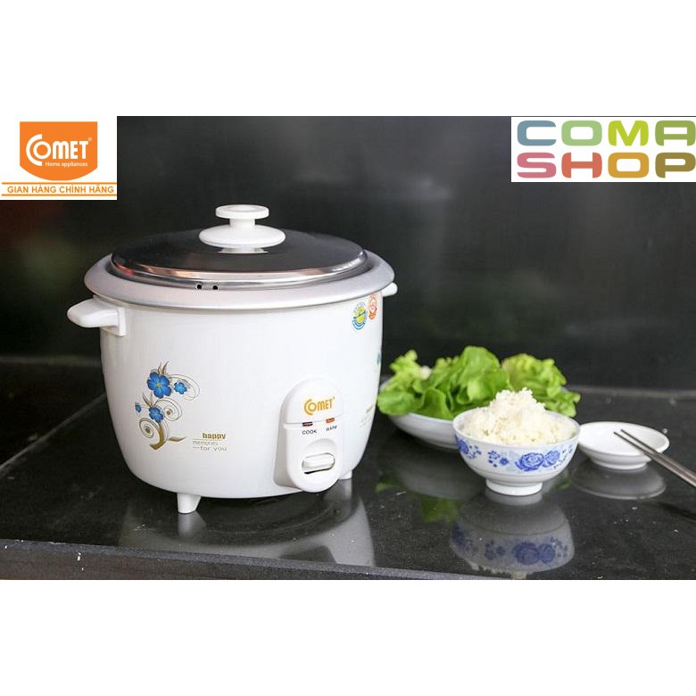 CM8036 - NỒI CƠM ĐIỆN NẮP RỜI COMET 1.8L KHÔNG CHỐNG DÍNH - BẢO HÀNH CHÍNH HÃNG 12 THÁNG