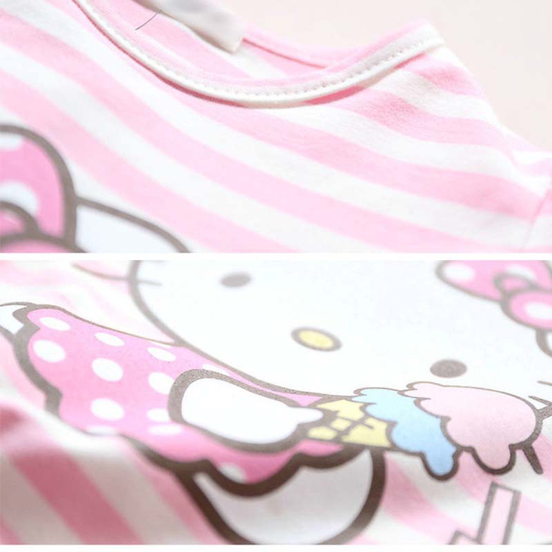 Áo thun ngắn tay in hình Hello Kitty cho bé gái