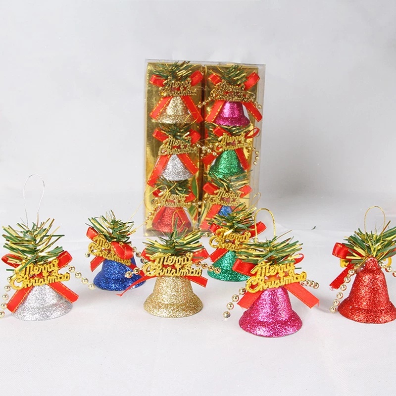 Hộp 6 Chuông Treo Trang Trí Cây Thông Giáng Sinh