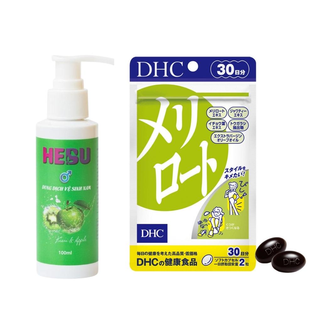 Combo dung dịch vệ sinh nam HEBU dạng gel hương táo kiwi và bao cao su Tâm Thiện Chí Family hộp 12 cái