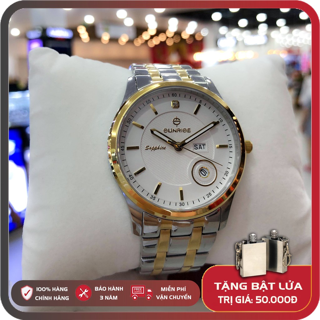 Đồng Hồ Nam Sunrise DM784SWA [ Chính Hãng Full Box ] Sapphire Chống Xước , Chống Nước ( Nhiều màu )