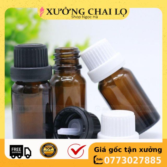 [GIÁ RẺ NHẤT] Lọ Chiết Serum ❤ [5ml,10ml,15ml,20ml,30ml] Lọ đựng tinh dầu thủy tinh nắp vặn đen, phụ kiện du lịch