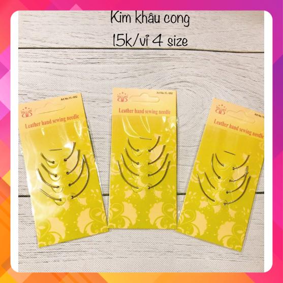 Kim khâu len cong 4 size khâu ráp thú len - Set Kim may cong ráp thú len