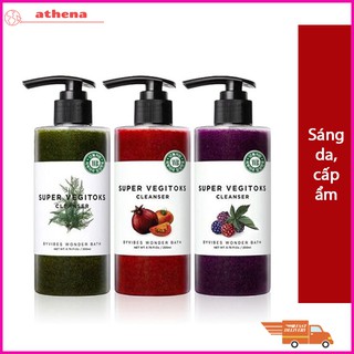 Sữa rửa mặt thải độc rau củ Super Vegitoks Cleanser 300ml được chiết xuất hoàn toàn từ rau củ đem lại sự an toàn cho bạn
