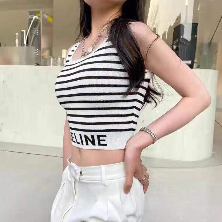 Áo Tank Top thể thao không tay bằng cotton co giãn in chữ thời trang cho nữ 2925