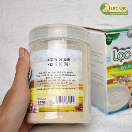 Bột ăn dặm Lạc Lạc 330gr giúp bé tăng cân, đề kháng tốt, tiêu hóa tốt